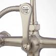 Wall-Mount Telephone Faucet and Hand Shower - Porcelain Lever Handle - Brushed Nickel, , large image number 3