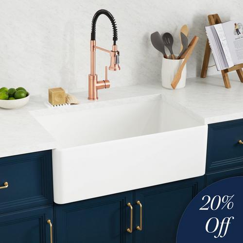 30" Elwynne Thin Wall Fireclay Farmhouse Sink