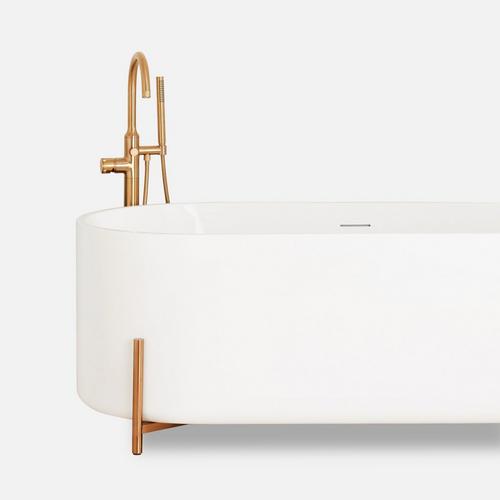 67" Conroy Bathtub with Stand in Brushed Gold