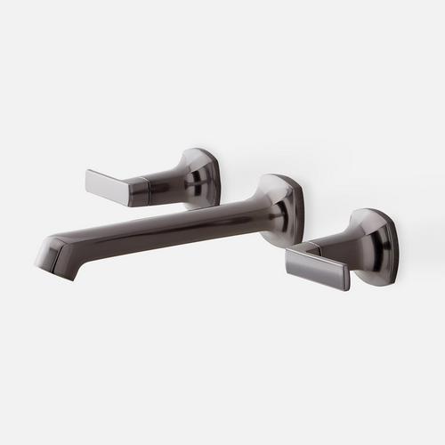 Sefina Wall-Mount Bathroom Faucet in Gunmetal