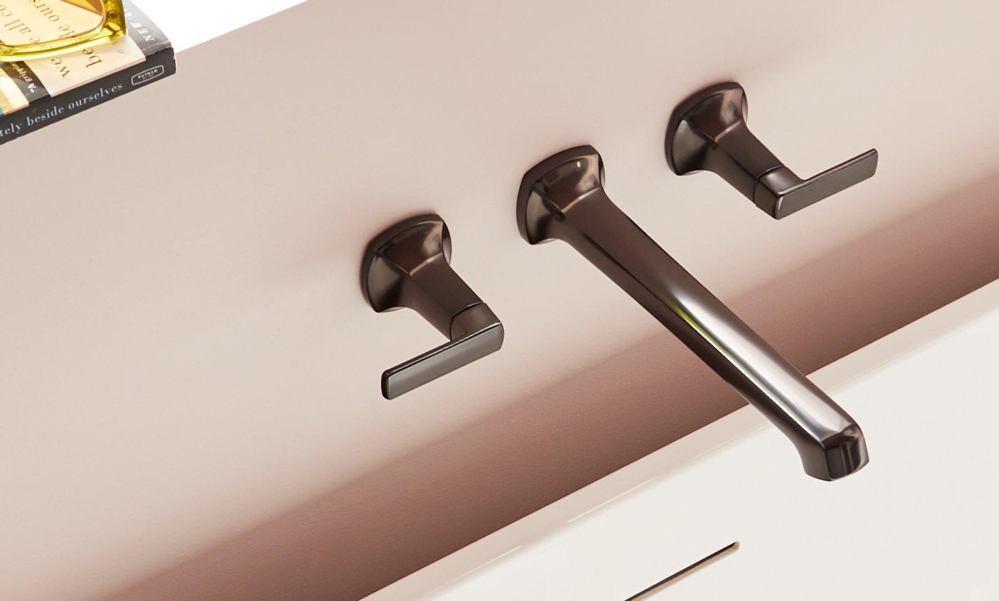 Sefina Wall-Mount Tub Faucet in Gunmetal