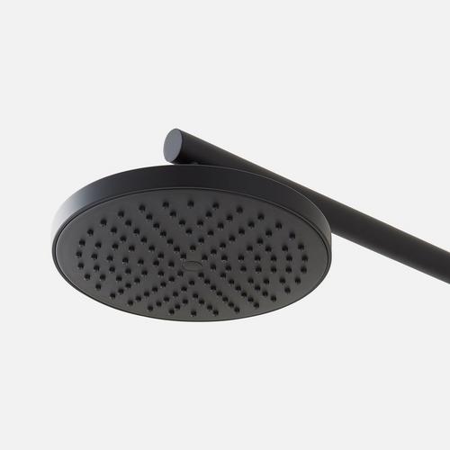 Hollybrook Exposed Pipe Shower in Matte Black