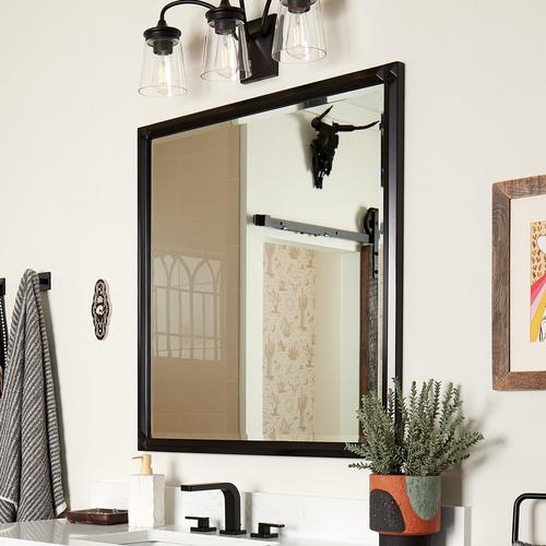 Holmesdale Vanity Mirror in Black