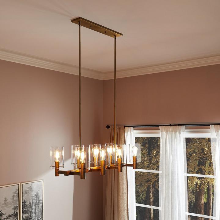 Andreo 8-Light Pendant in Aged Brass