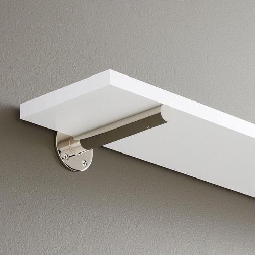 Wellston Brass Shelf Bracket in Polished Nickel