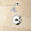 Windom Shower Set with Modern Cross Handle - 10" Arm - Brushed Nickel, , large image number 0