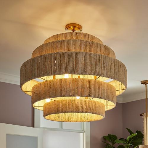 Caviana 6-Light Pendant in Brushed Gold