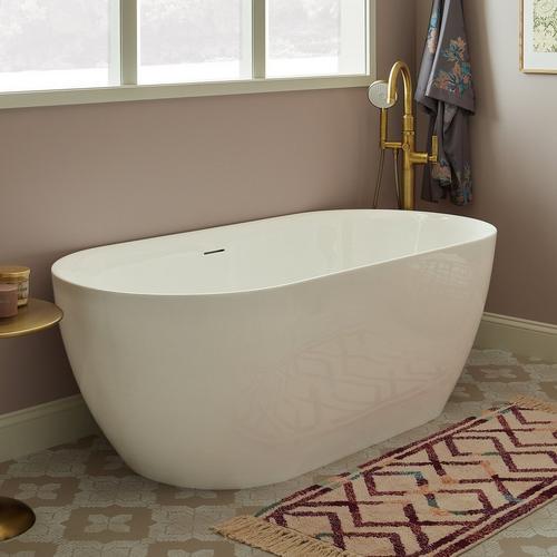 67" Hibiscus Oval Acrylic Freestanding Tub